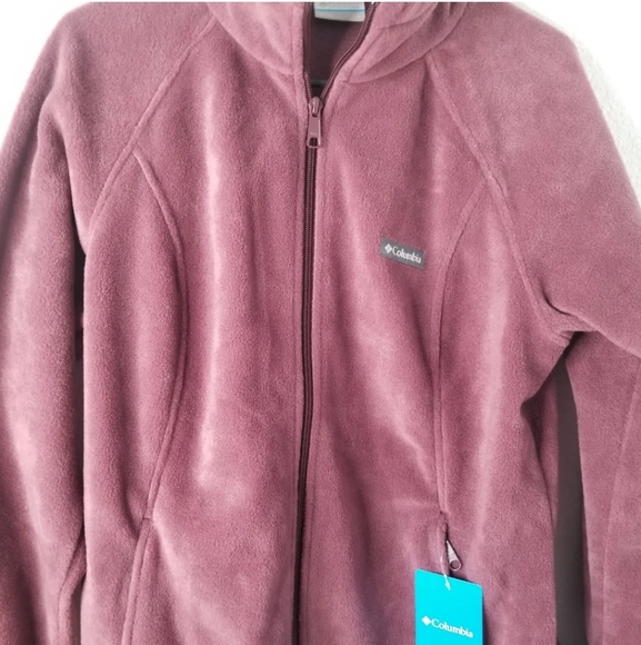 Columbia Women's Burgundy Benton Springs Full Zip Fleece Jacket Size Large - Picture 2 of 8